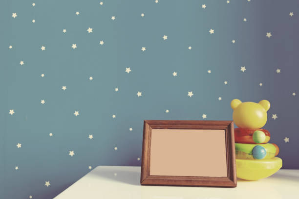 istock blank picture frame in kids room 1039171716