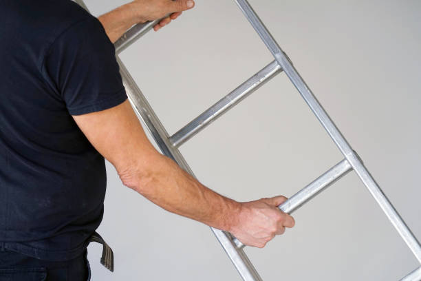 istock worker with aluminum ladder 1039220454