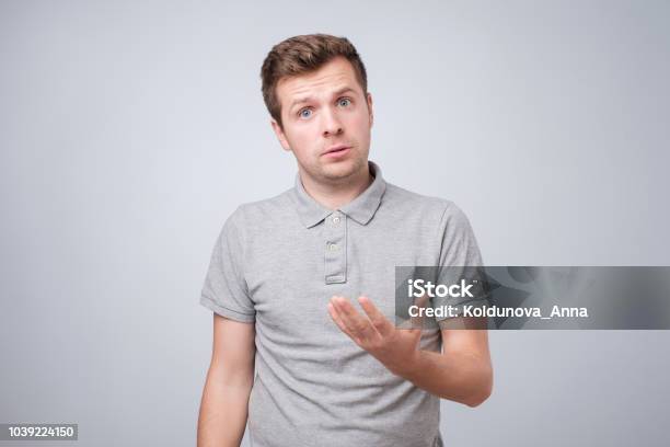 Young Caucasian Man Halflength Portrait Isolated On White Studio Background Stock Photo - Download Image Now