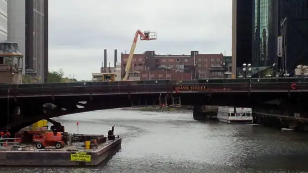 This is preparation for Chicago's Adams St. bridge project