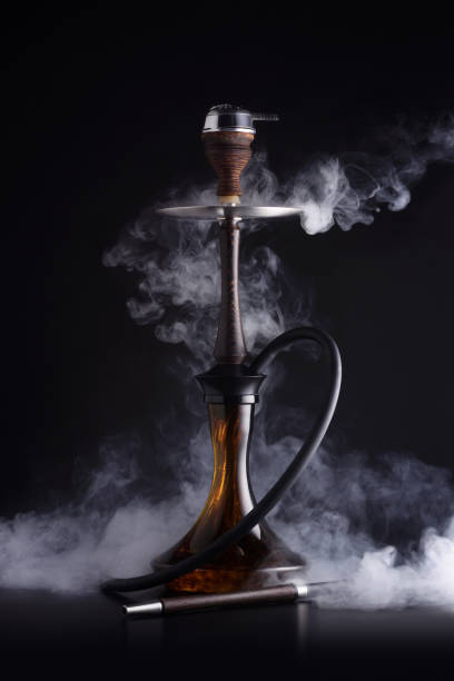 istock Trendy hookah with smoke 1039234290