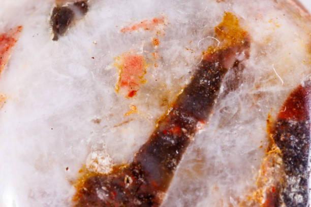 istock Macro mineral stone jasper on a white background 1039239072