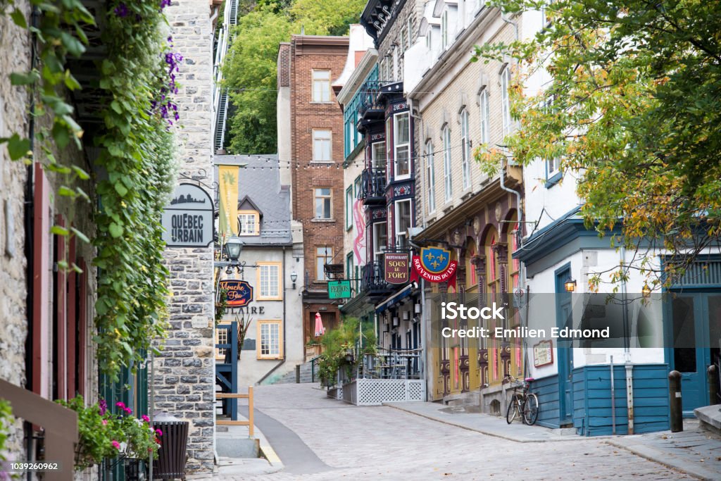 Touristischen Straße in alten Städten - Lizenzfrei Quebec City Stock-Foto