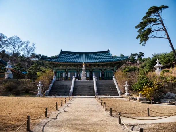 Photo of Naksansa temple. Yangyang city, South Korea