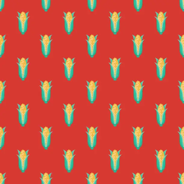 Vector illustration of Corn Seamless Pattern