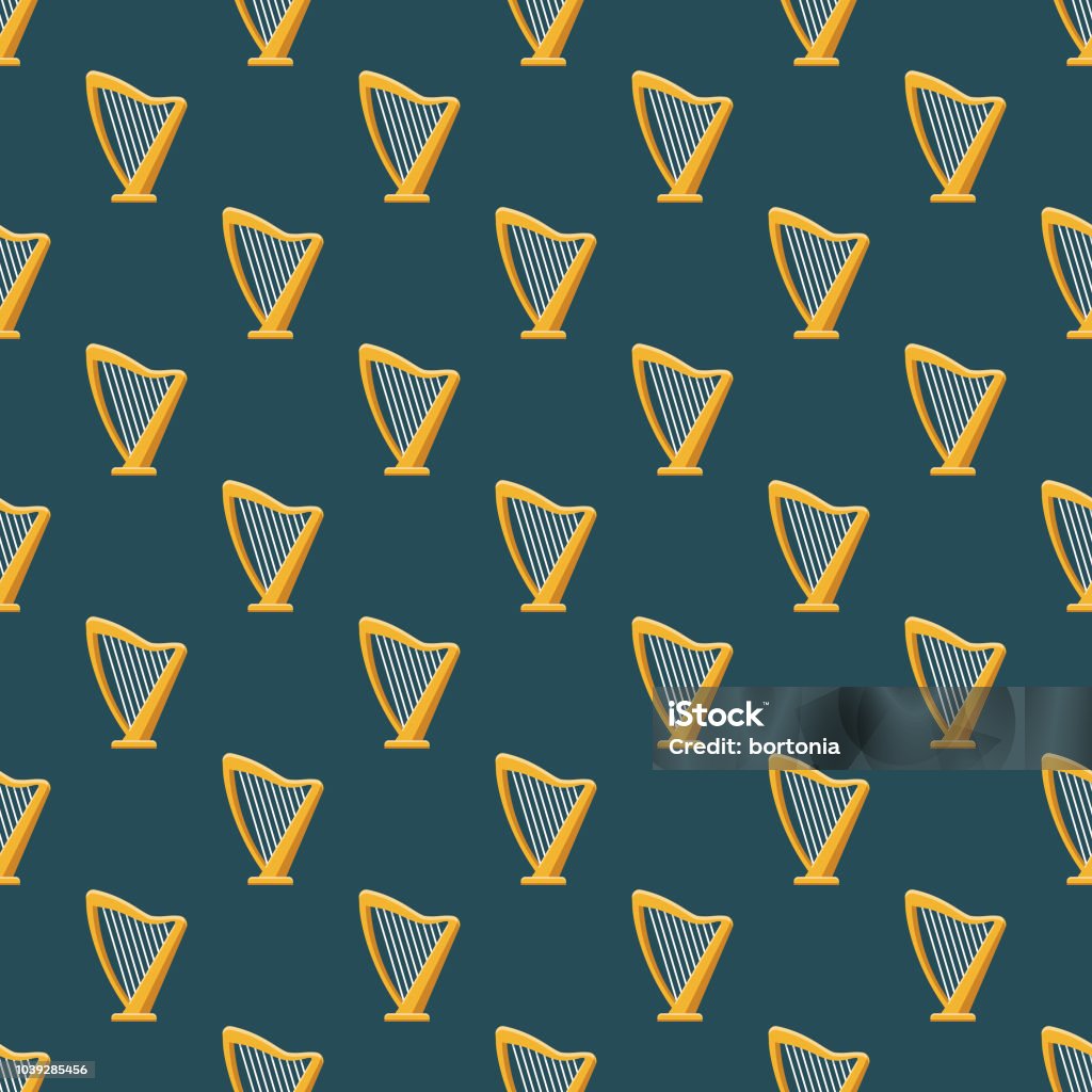 Simple Harp Pattern Harp Seamless Pattern Stock Illustration - Download Image Now - Harp ...