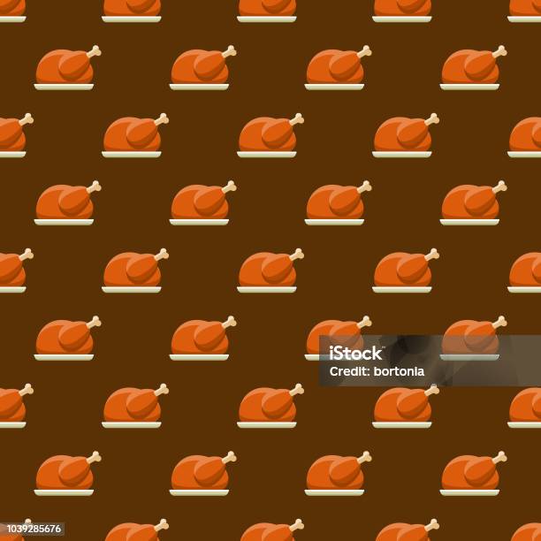 Turkey Seamless Pattern Stock Illustration - Download Image Now - Thanksgiving - Holiday, Turkey - Bird, Turkey Meat