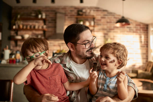 Family enjoying breakfast