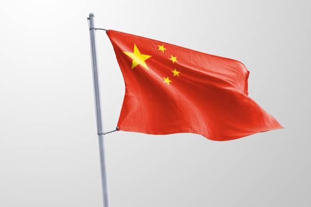 istock Isolated China Flag waving 3d Realistic China Flag Rendered 1039306984