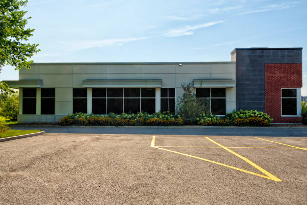 istock Unoccupied generic store front, business or professional office space. 1039317560