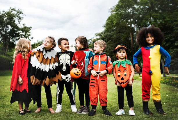 istock Little kids at a Halloween party 1039331976