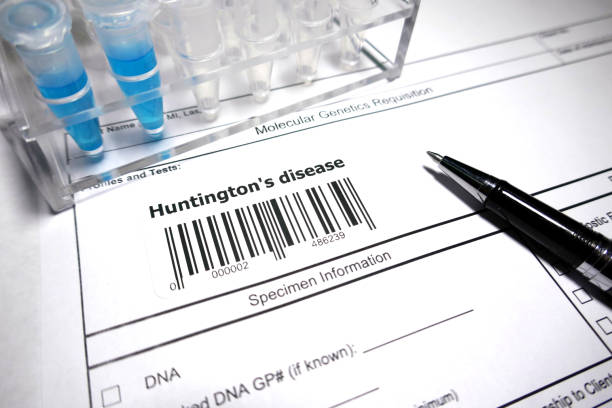 huntington의 질병 - chromosome biotechnology laboratory tube 뉴스 사진 이미지