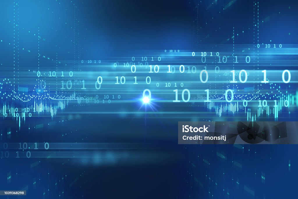 Digital Code Number Abstract Technology Background Stock Photo ...