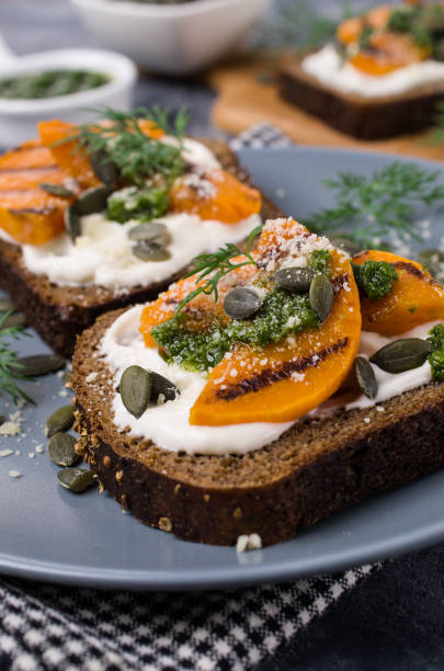 istock Sandwiches with roasted pumpkin 1039384024