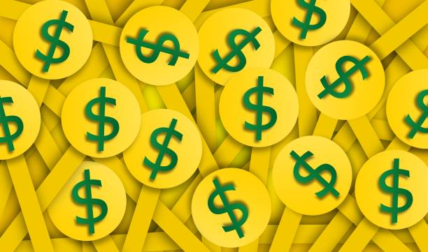 istock abstract dollar coin background, vector ,illustration, paper art style 1039400774