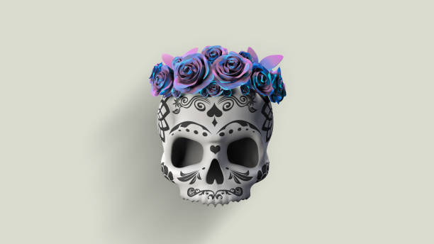 mexikanische schädel - sugar skull stock-fotos und bilder