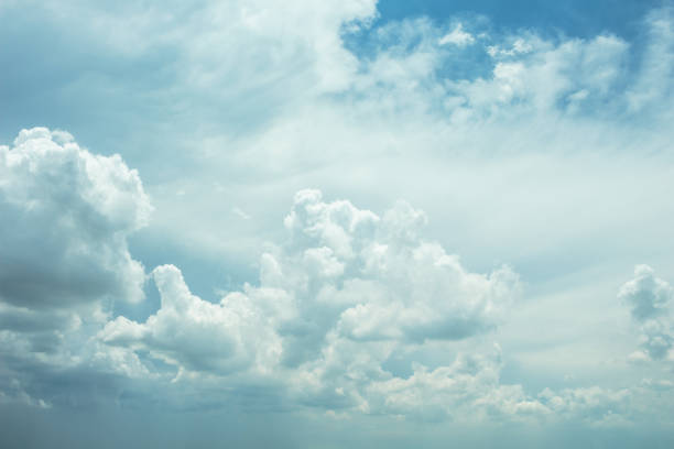 istock White clouds in blue sky. 1039407182