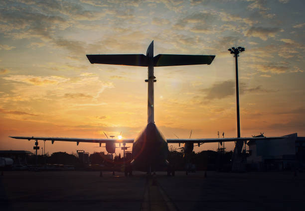 istock Airplane in airport background. 1039412828