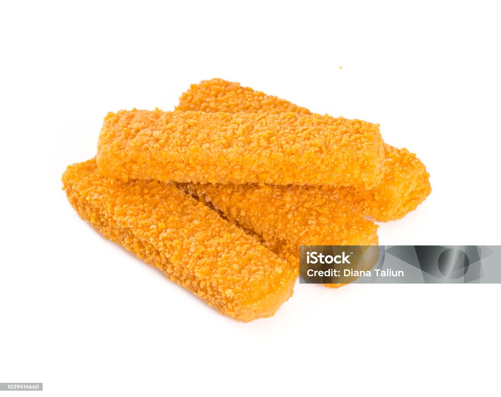 Fish Sticks Round Fish Sticks Isolated On White Stock Photo - Download Image Now - Fish ...