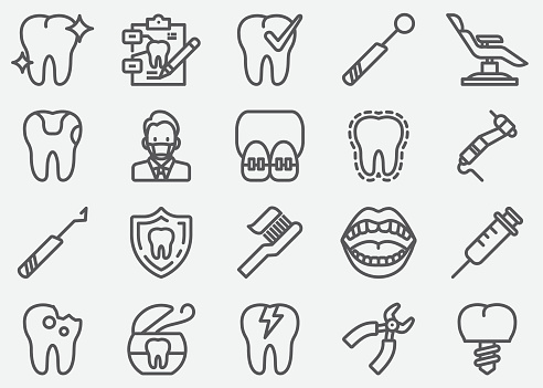 Dental Line Icons