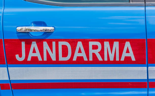 istock Turkish Jandarma (gendarme) traffic car door 1039418638