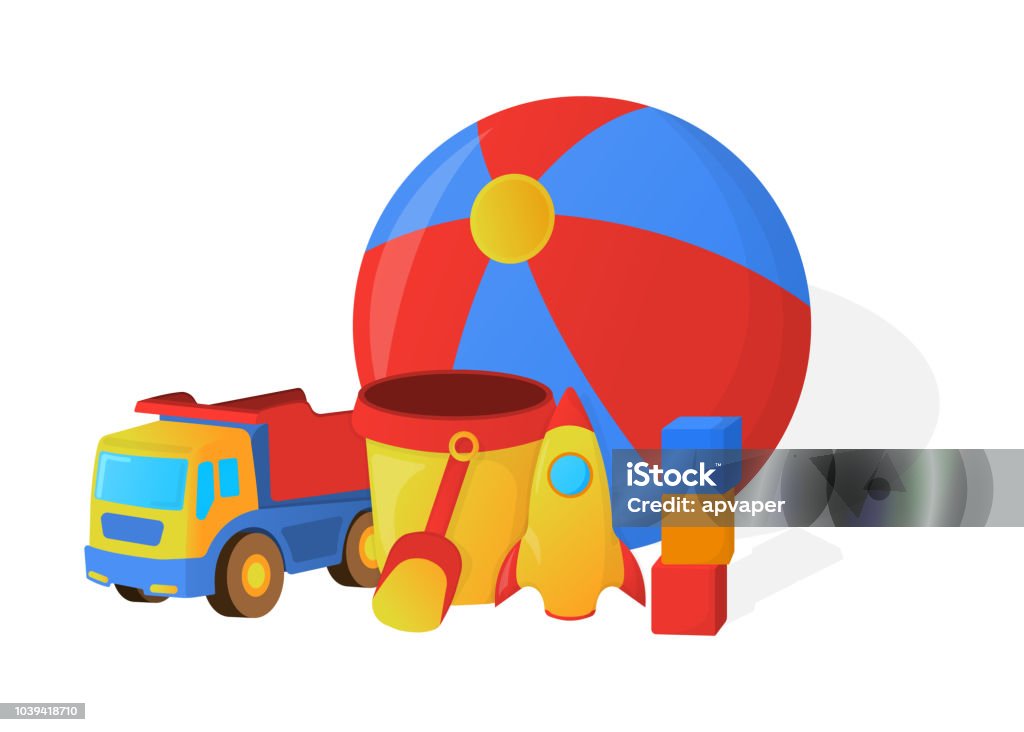 Concept of Childrens Toy icon. Cartoon style. Vector Illustration Concept of Childrens Toy icon. Cartoon style. Vector Illustration. Art stock vector