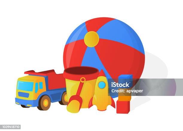 Concept Of Childrens Toy Icon Cartoon Style Vector Illustration Stock Illustration - Download Image Now