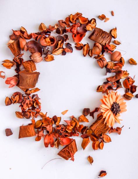 istock Dry spices holiday wreath copy space 1039434428