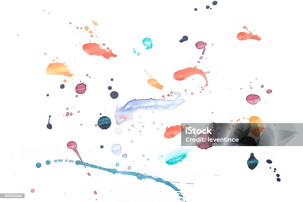 Respingos de tinta colorida - Foto de stock de Abstrato royalty-free