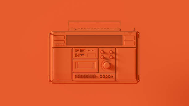 istock Orange Retro Boombox 1039478576