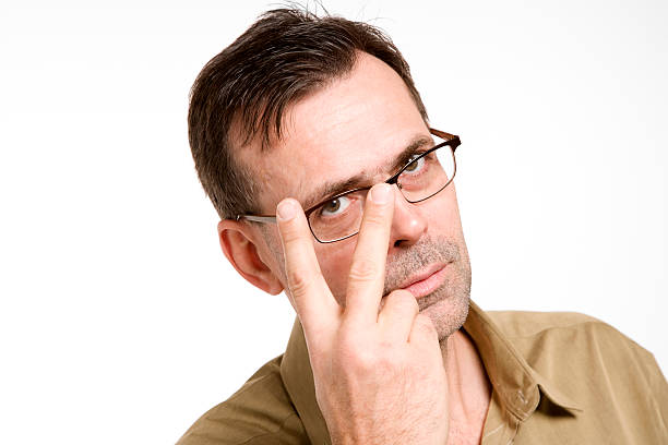 istock Man looks on you 103948165