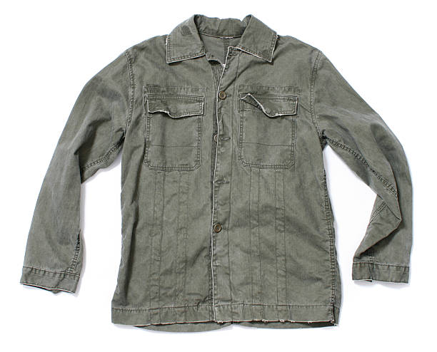istock U.S. Army Shirt, Faded Green - White Background 103948657