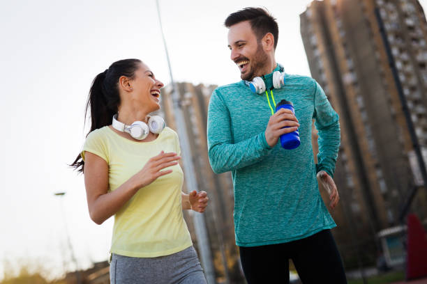 istock Handsome man and attractive woman talking 1039489648