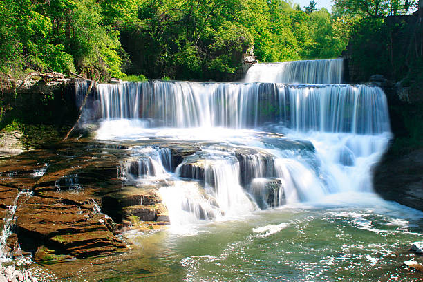 istock Seneca Mill Falls - Waterfall in Penn Yan, New York 103950135