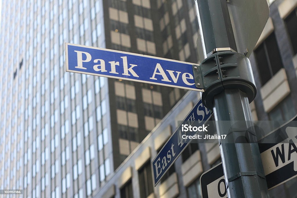 Парковать Проспект знак улицы-Нью-Йорк - Стоковые фото Без людей роялти-фри