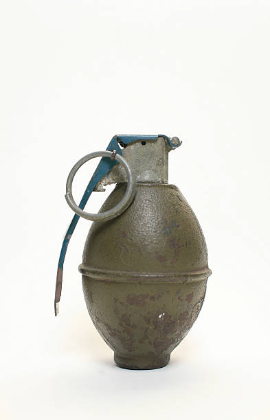istock Green Hand Grenade on White Background - U.S. Army Model 103951198