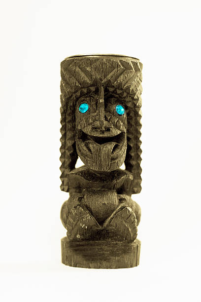 istock Hawaiian-Carved Tiki Statue on White Background 103951330