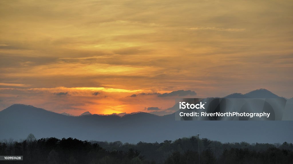 Smoky Mountain Sonnenuntergang - Lizenzfrei Asheville Stock-Foto