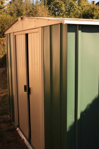 istock Metal garden shed 1039517188