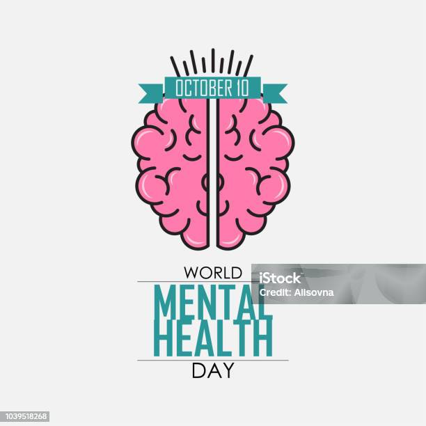 World Mental Health Day Background Stock Illustration - Download Image Now - World Mental Health Day, Abstract, Alertness