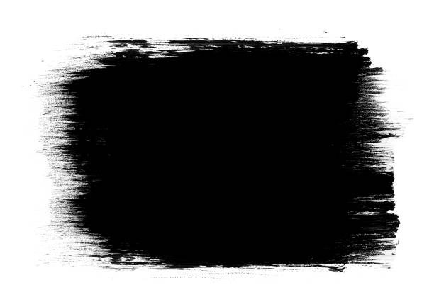 istock Black color graphic patches graphic brush strokes design effect element for background 1039521316