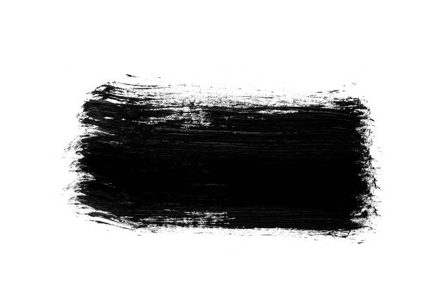 istock Black color graphic patches graphic brush strokes design effect element for background 1039521370