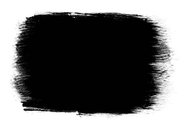 istock Black color graphic patches graphic brush strokes design effect element for background 1039521512