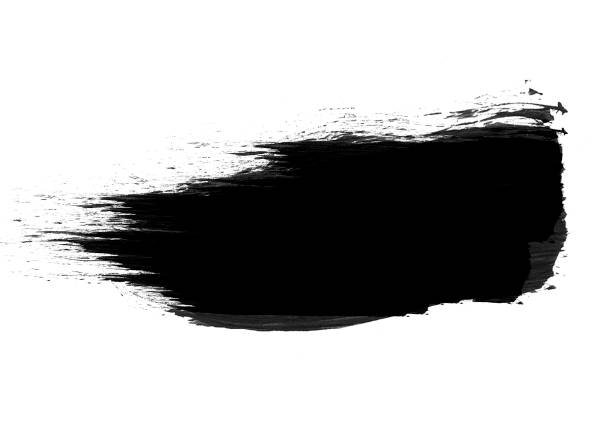 istock Black color graphic patches graphic brush strokes design effect element for background 1039521590