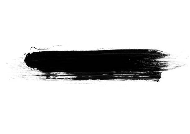 istock Black color graphic patches graphic brush strokes design effect element for background 1039521698