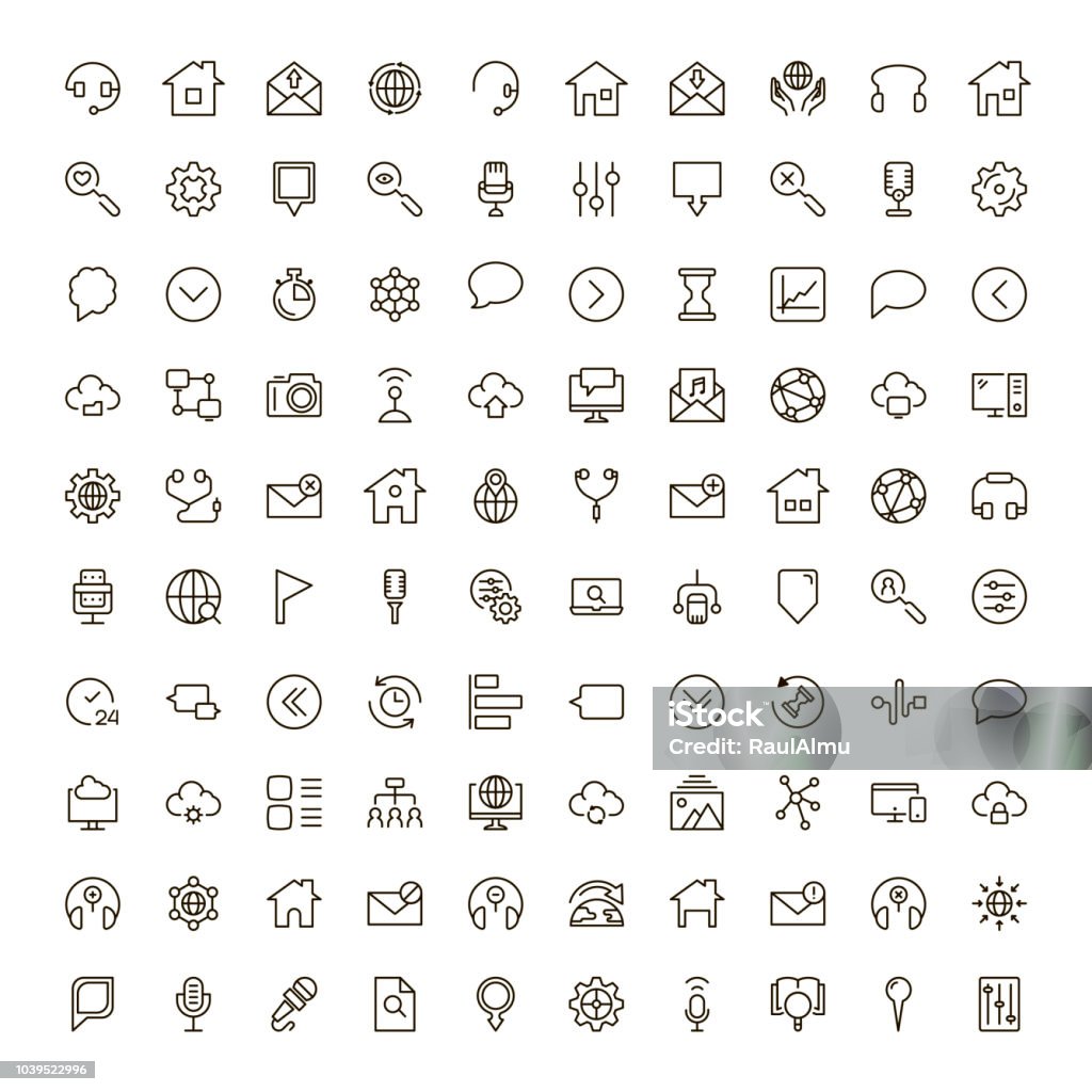 Social media icon Social media icon set. Collection of high quality outline social network pictograms in modern flat style. Black internet  symbol for web design and mobile app on white background. Web line logo. Social Media Icon stock vector