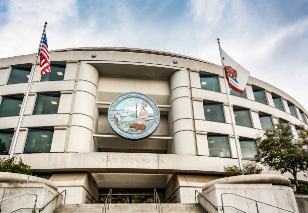 Main entrance of the California Public Utilities Commission headquarters building in San Francisco San Francisco, CA, USA, October 26th 2016: Main entrance of the California Public Utilities Commission headquarters building in San Francisco, California, USA public utility stock pictures, royalty-free photos & images