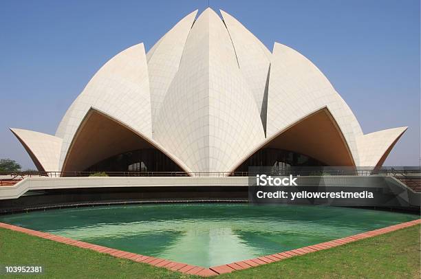 Tempio Del Loto - Fotografie stock e altre immagini di Tempio del Loto - Nuova Delhi - Tempio del Loto - Nuova Delhi, Architettura, Bianco