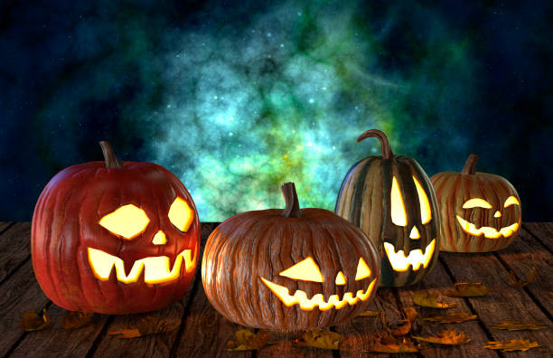 istock Halloween Pumpkins Jack O Lantern Holiday 3D Illustration 1039531624