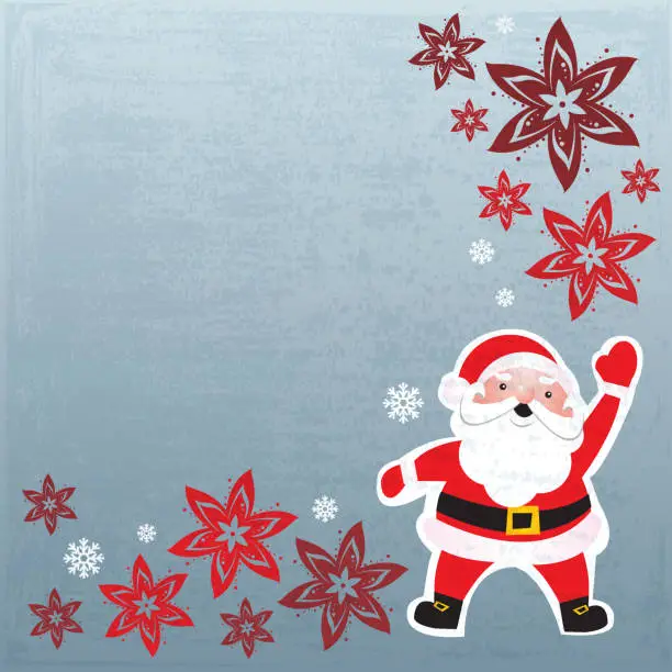Vector illustration of Santa Claus Christmas Card